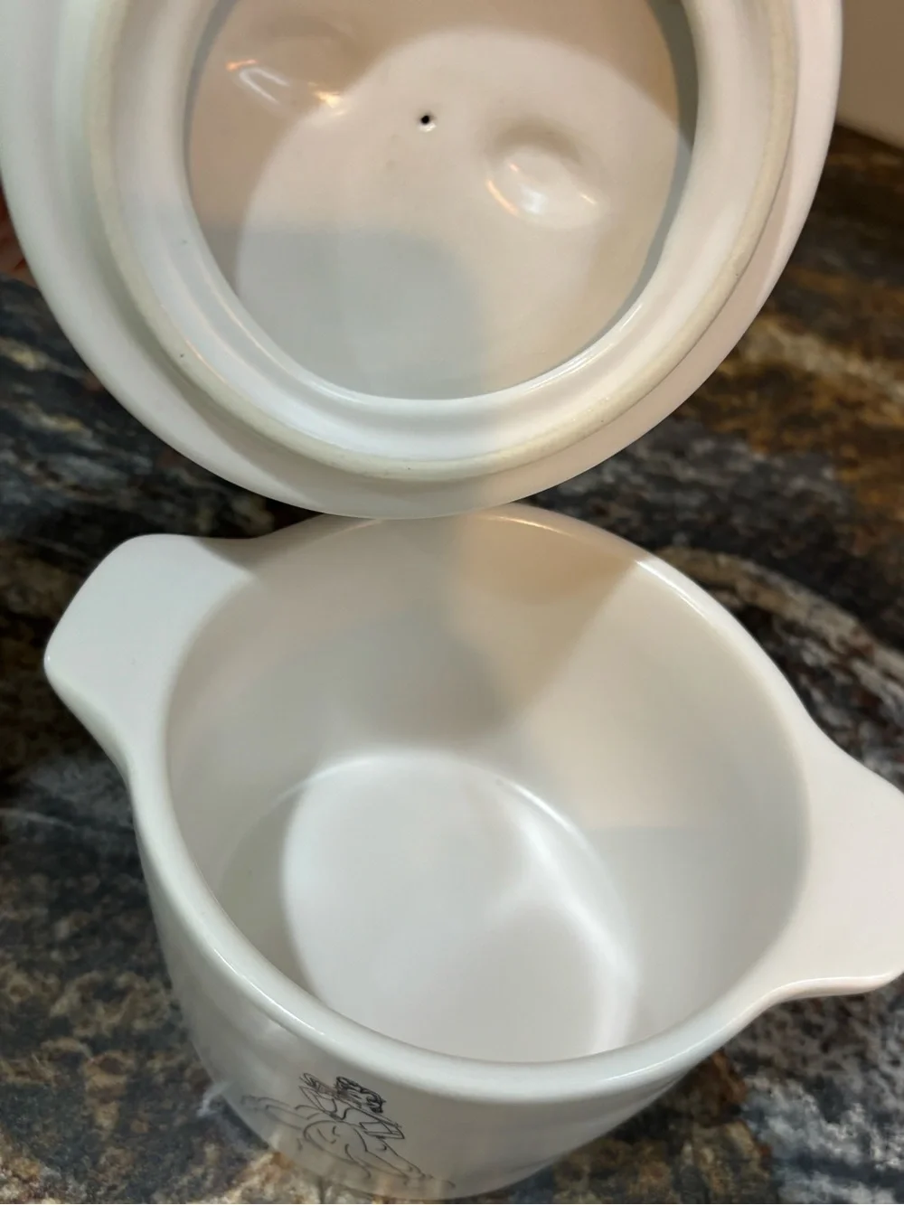 Beauty & The Beast Ceramic Ramekin with Red Rose Lid Rae Dunn